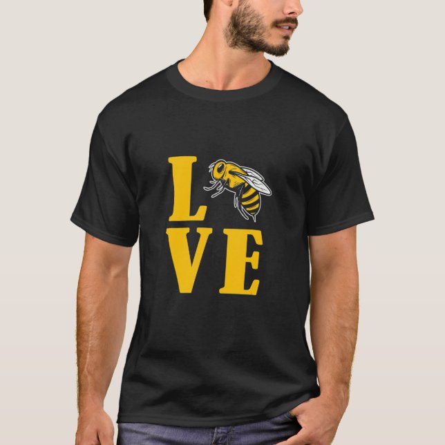 Camiseta Abejas Amas Amo Amo Apicultura De Miel (Anverso)