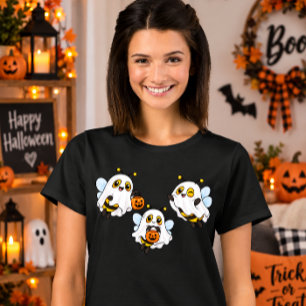Camiseta Abejas Boo Lindas Abejas Fantasmas Halloween