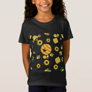 Camiseta Abejas con colmenas y girasol