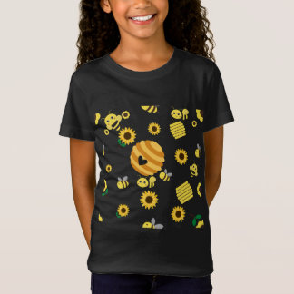 Camiseta Abejas con colmenas y girasol