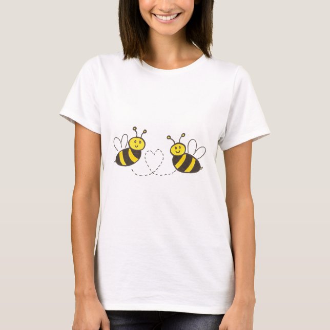 Camiseta Abejas con corazón (Anverso)