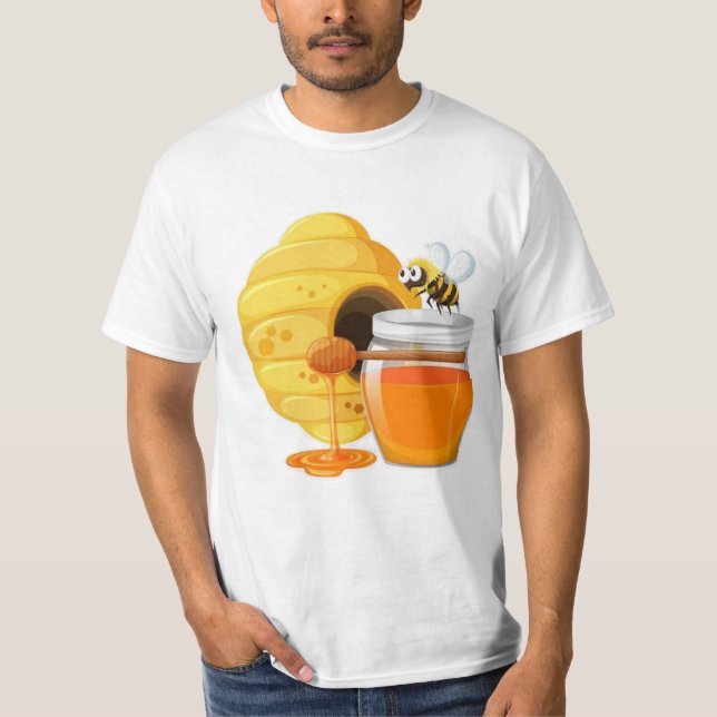 Camiseta abejas con miel (Anverso)