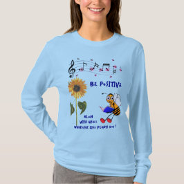 Camiseta Abejas de girasol azul claro positivas