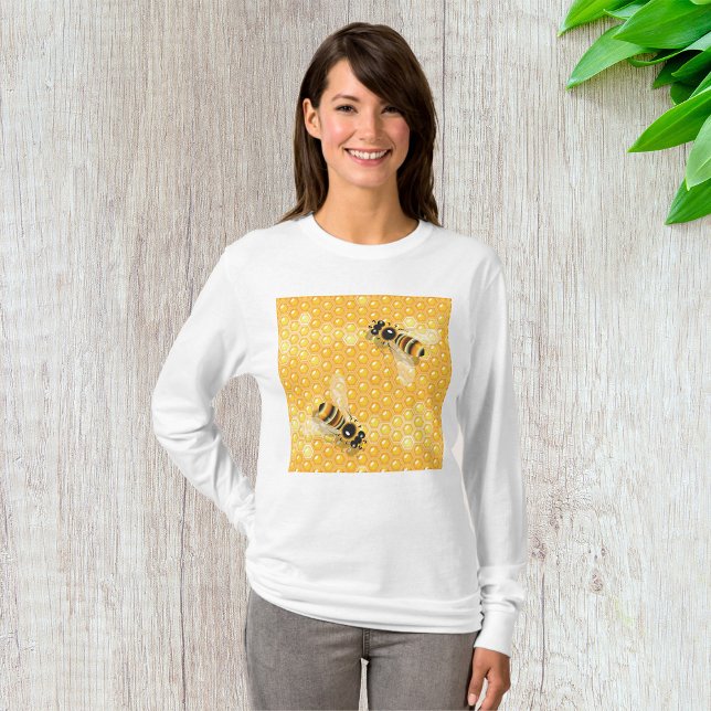 Camiseta Abejas de miel en modelo de abeja brillante (Subido por el creador)