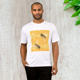Camiseta Abejas En Los Hombres De Honeycombs Activos