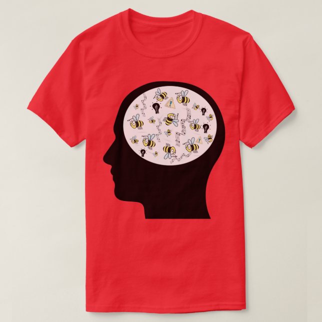 Camiseta Abejas en mi cerebro TDAH Merch Neurodiversidad (Diseño del anverso)