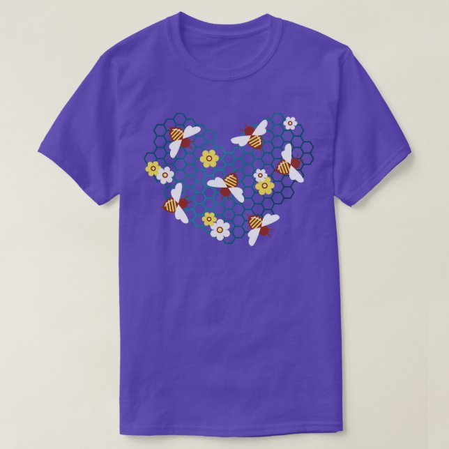Camiseta Abejas en mi corazón (Diseño del anverso)