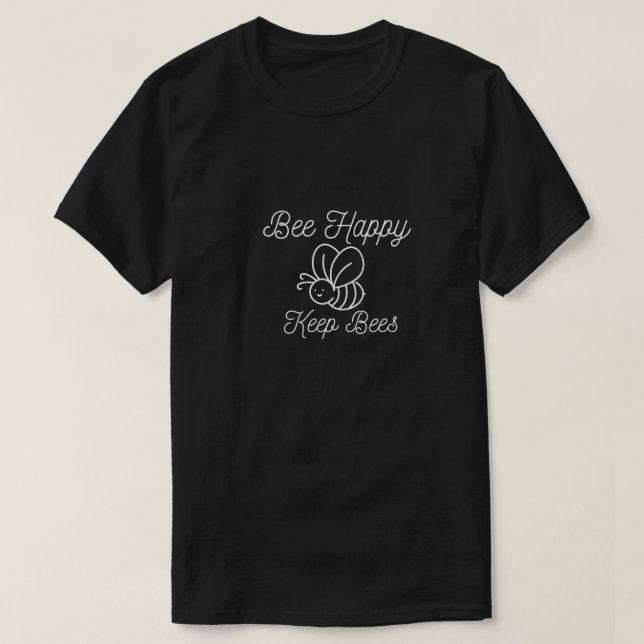 Camiseta abejas felices mantener abejas (Diseño del anverso)