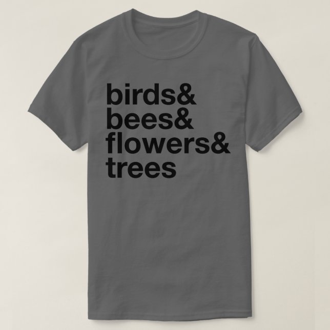 Camiseta Abejas Flores Árboles (Diseño del anverso)