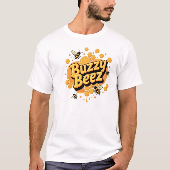 Camiseta Abejas ocupadas en acción - Fotografía de la natur (Anverso)