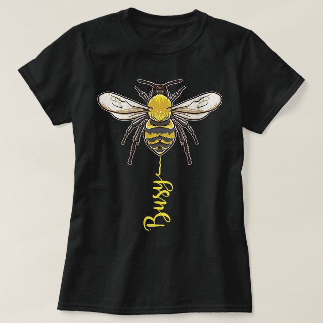 Camiseta Abejas ocupadas para apicultoras, Bee Ladie (Diseño del anverso)