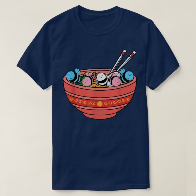 Camiseta abejas transgénero ramen abejas transgénero ramen (Diseño del anverso)