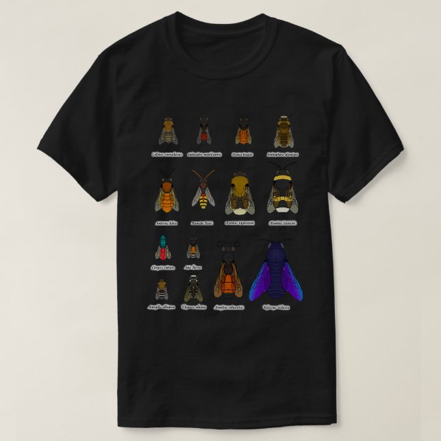 Camiseta Abejas y avispas de Europa (Diseño del anverso)