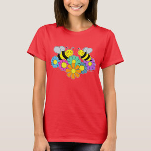 Camiseta Abejas y flores
