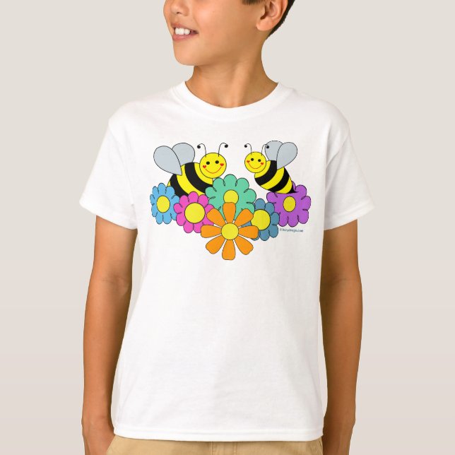 Camiseta Abejas y flores (Anverso)