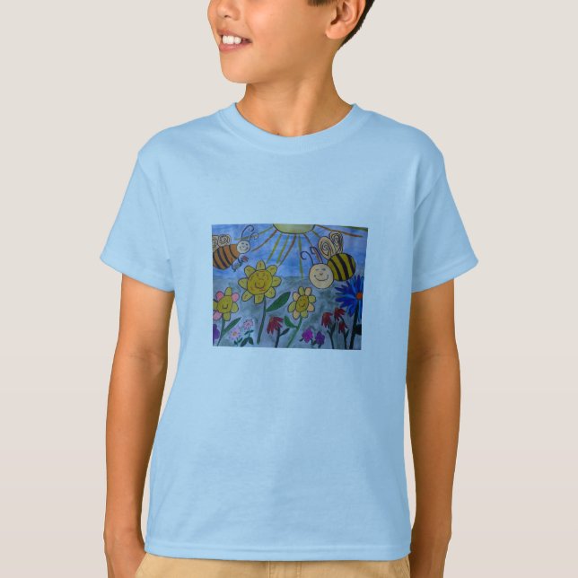 Camiseta Abejas y flores de miel (Anverso)