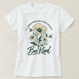 Camiseta Abejas y flores silvestres vintage