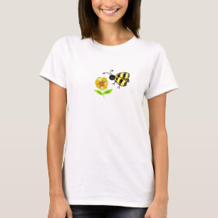 Camiseta Abejorro con flor amarilla
