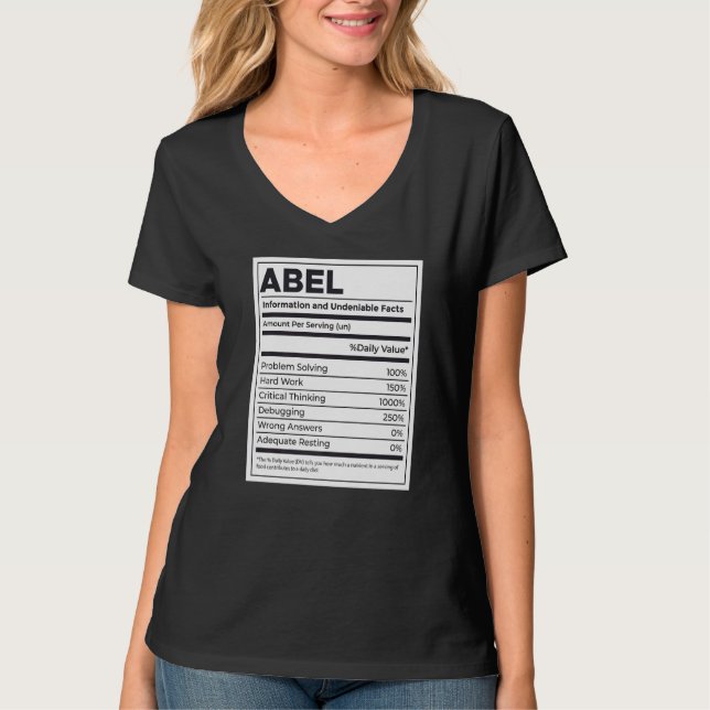 Camiseta Abel Nutrition Information Problement Resolve Hard (Anverso)