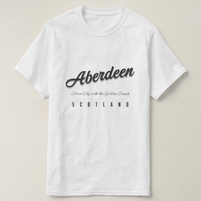 Camiseta Aberdeen "Ciudad Plata con las Arenas Doradas" (Diseño del anverso)