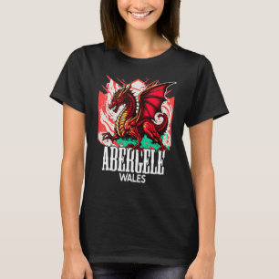 Camiseta Abergele Gales Bandera Gales Y Dragón Ddraig Goch