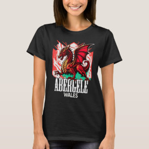 Camiseta Abergele Gales Bandera Galesa Y Ddraig Goch Dragón