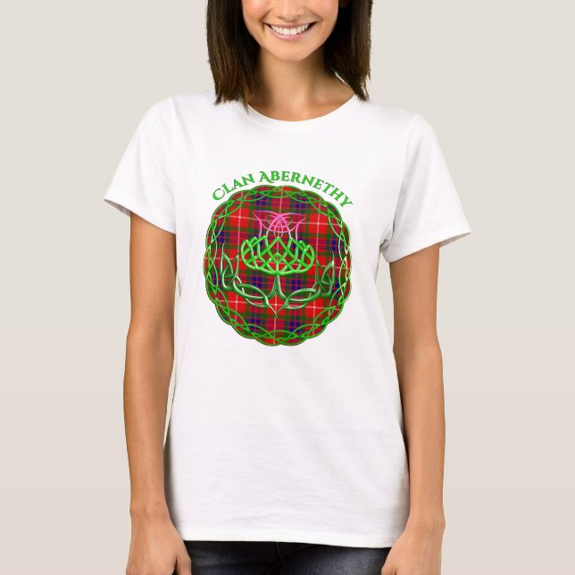 Camiseta Abernethy Scottish Tartan Celtic Thistle (Anverso)