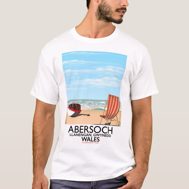 Camiseta Abersoch Llanengan en Gwynedd, afiches de viaje de (Anverso)
