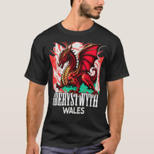 Camiseta Aberystwyth Wales Bandera Gales Y Ddraig Goch Drag