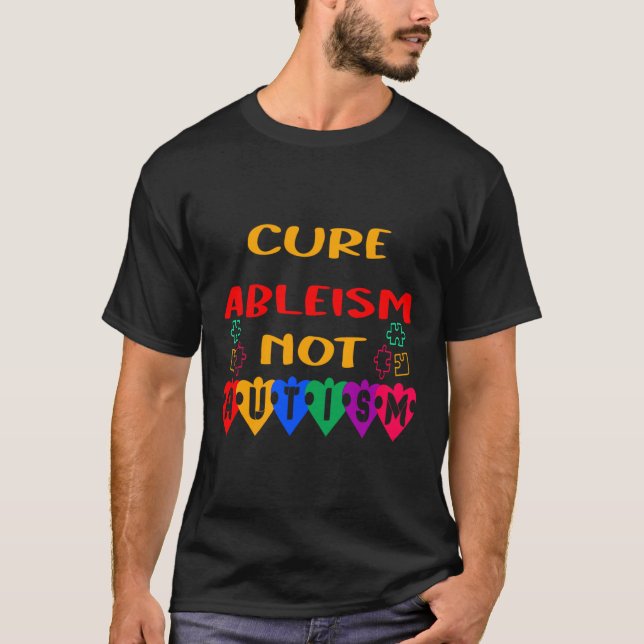 Camiseta Ableismo de la cura no autismo (Anverso)