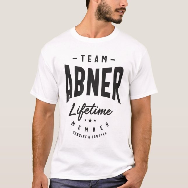 Camiseta Abner Lifetime Member Personalizado Name Abner (Anverso)