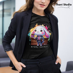 Camiseta Abogado de conejo lindo Hoppy Easter Custom Name B