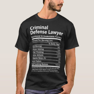 Camiseta Abogado de Defensa Penal Nutricional e Innegable