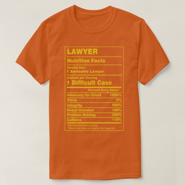 Camiseta Abogado de los Hechos de Nutrición (Diseño del anverso)