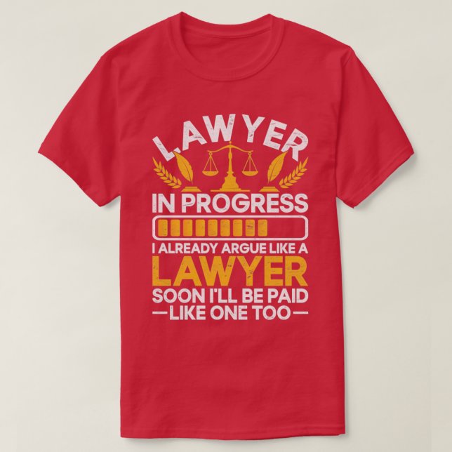 Camiseta Abogado defensor de la ley de futuro abogado graci (Diseño del anverso)