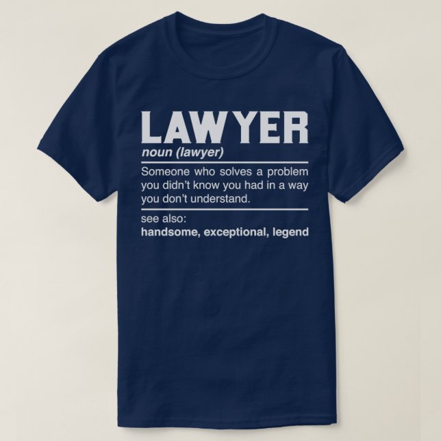 Camiseta Abogado Definición Diseño Abogado Abogado Abogado  (Diseño del anverso)