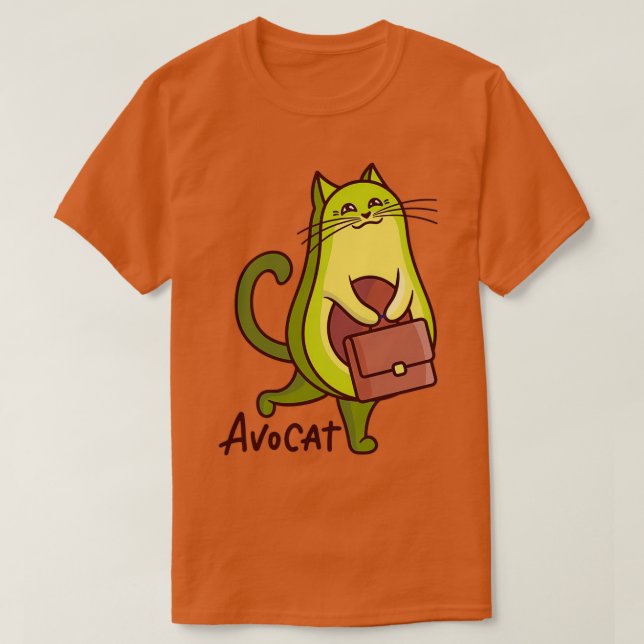 Camiseta Abogado del gato aguacate (Diseño del anverso)