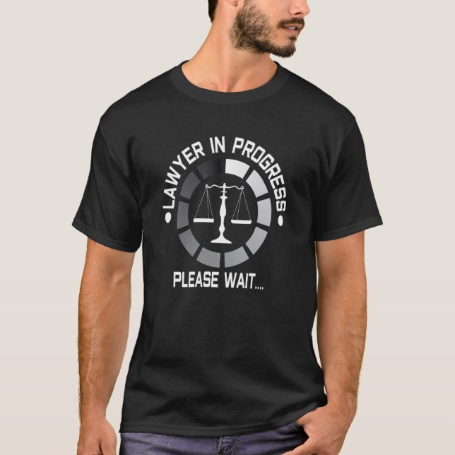 Camiseta Abogado en curso Por Favor Esperar Examen De Estad (Anverso)
