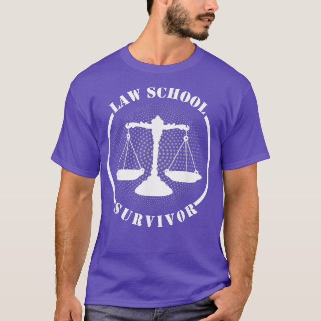 Camiseta Abogado Estudiante de Derecho Sobreviviente en Fac (Anverso)