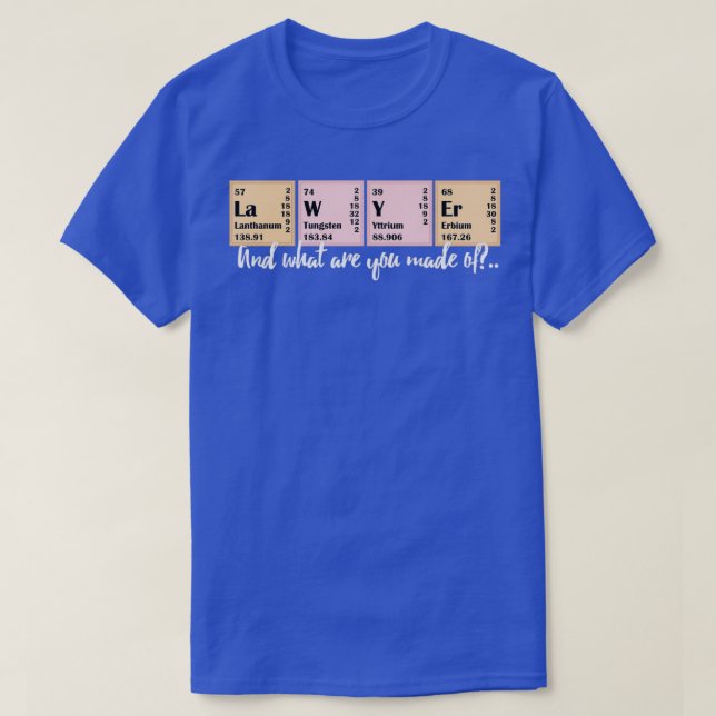 Camiseta Abogado Fashion Lawyer Chemical Analysis (Diseño del anverso)