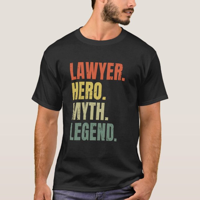 Camiseta Abogado Hero Myth Legend Mejor Abogado Laboral (Anverso)