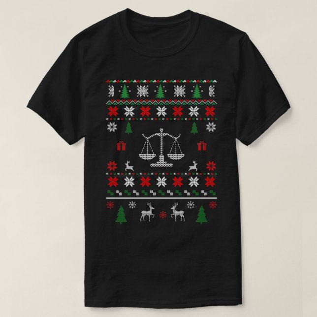 Camiseta Abogado Navidades feos diseñan mejor abogado Lover (Diseño del anverso)
