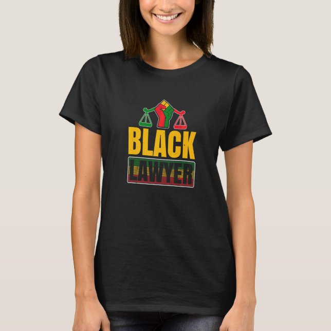 Camiseta Abogado negro estudiante de derecho afroamericano (Anverso)