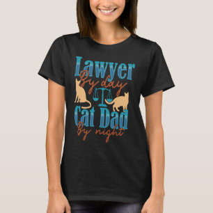 Camiseta Abogado Por Día Cat Dad Por Abogado Nigh