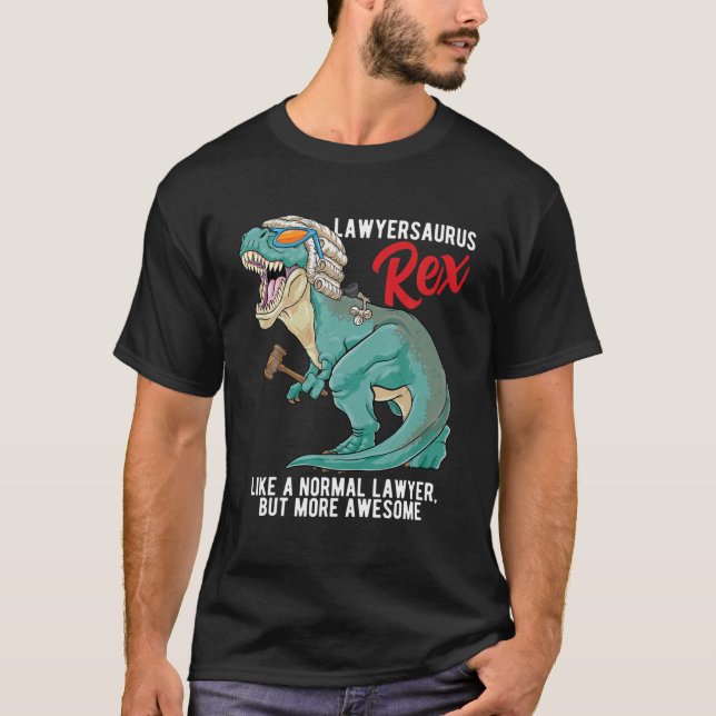 Camiseta Abogado Saurus T Rex Fiscal Dino (Anverso)