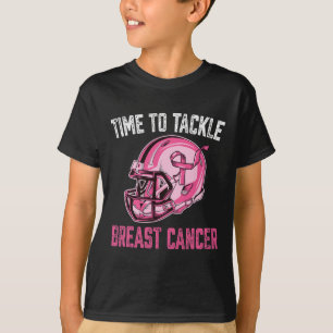 Camiseta Abordar el cáncer de mama Casco de Fútbol Cinta Ro