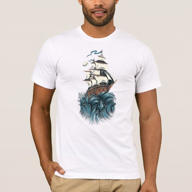 Camiseta Abordar la lucha | Barcos de marineros (Anverso)