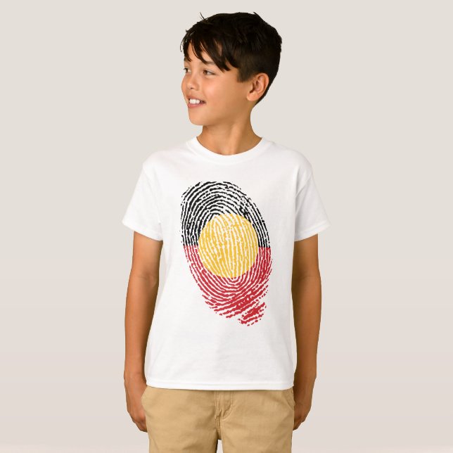 Camiseta Aboriginal Australia fingerprints  (Anverso completo)