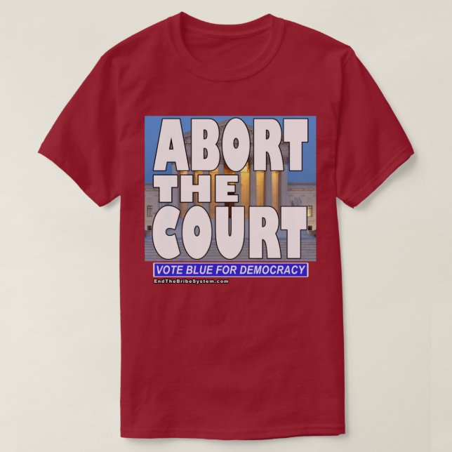 Camiseta Abortar La Corte (Diseño del anverso)