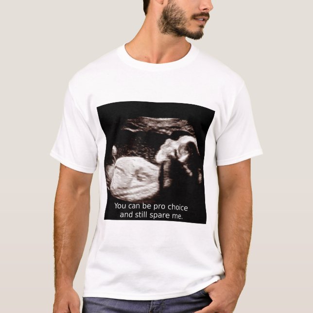 Camiseta Aborto del ultrasonido: La favorable opción y (Anverso)